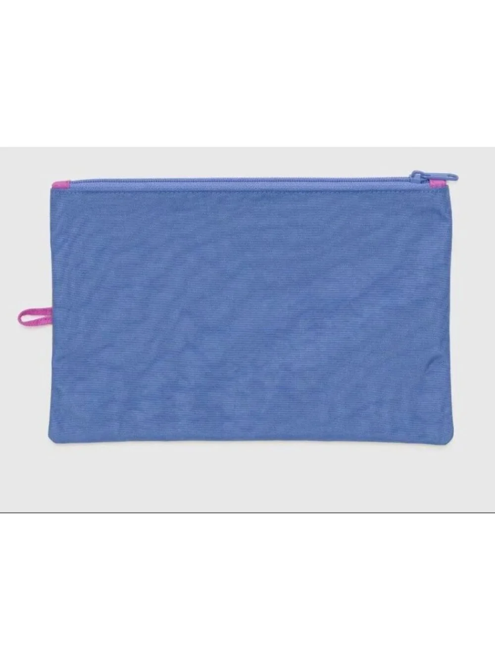 NWOT Baggu Flat Pouch Large - Lemongrass & Pansy Blue (Vacation Colorblock)